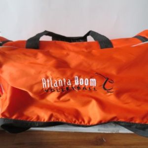 NIKE ATLANTA BOOM ORANGE AND BLACK DUFFEL BAG